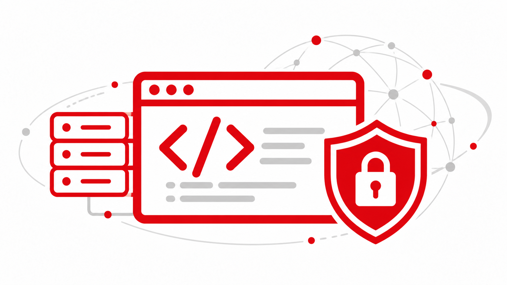 Secure Code Network Illustration
